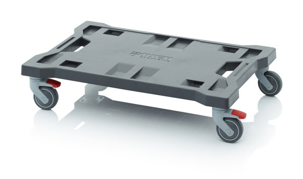 Transportroller Toolboxen, 2 Lenk-R&auml;der, 2 Lenk-R&auml;der mit Feststeller, 640x440x137 mm