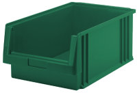 Sichtlagerkasten PLK 1, grün, aus PP, 500x315x200 mm