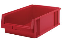 Sichtlagerkasten PLK 1c, rot, aus PP, 500x315x150 mm
