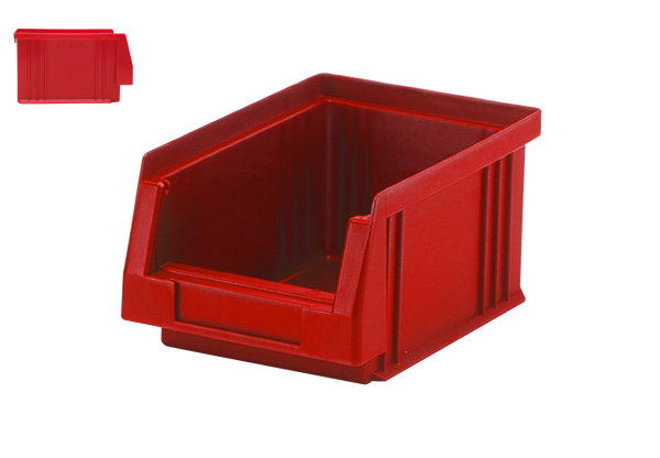 Sichtlagerkasten PLK 4, rot, aus PP, 164x105x75 mm