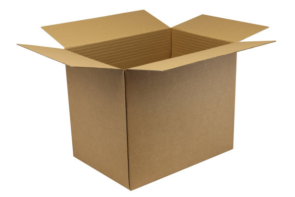 Faltkarton 1-wellig,  430 x 310 x 280-360mm ( L x B x H ) -Qual.1.30 B,braun