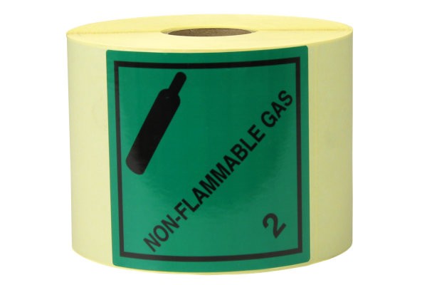 Gefahrgut-Etiketten, Papier, 100 x 100 mm, &quot;Non Flammable Gas&quot;