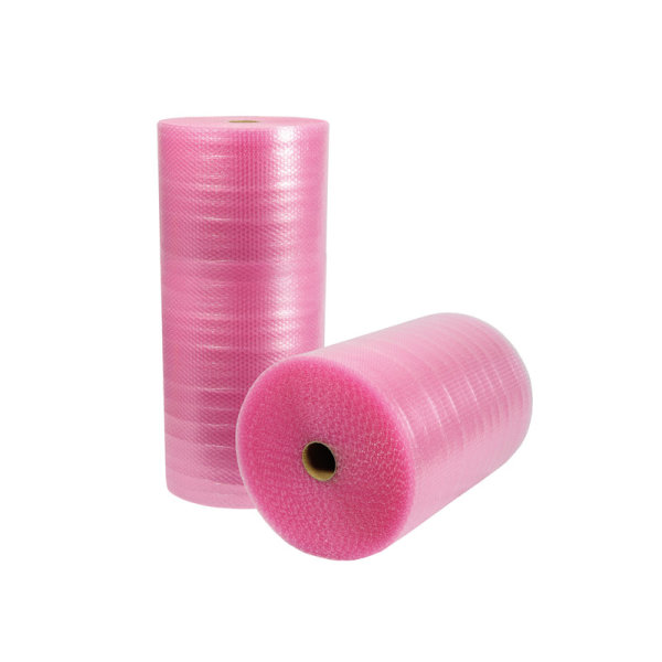 Luftpolsterfolie, 3-lagig, 1000mm breitx50lfm, 100&micro;, rosa, antistatisch
