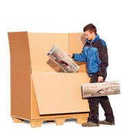 Paletten-Container 2-wellig, 780 x 580 x 750 mm, Qual....