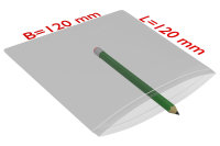 PE-Druckverschlussbeutel, 120 x 120 mm, 50 &micro;, transparent