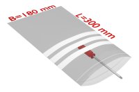 PE-Druckverschlussbeutel, 200x300mm, 90&micro;, transparent, Beschriftungsfeld