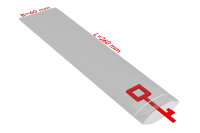 PE-Druckverschlussbeutel, 260 x 60 mm, 50 &micro;, transparent
