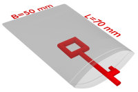PE-Druckverschlussbeutel, 50 x 70 mm, 50 &micro;, transparent Lebensmittelrechtlich unbedenklich