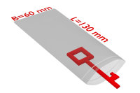 PE-Druckverschlussbeutel, 60 x 130 mm, St&auml;rke 50 &micro;, transparent