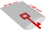 PE-Druckverschlussbeutel, 60 x 80 mm, St&auml;rke 50 &micro;