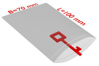 PE-Druckverschlussbeutel, 70 x 100 mm,St&auml;rke 50 &micro;, transparent