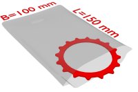 PE-Flachbeutel, 100 x 150 mm, St&auml;rke 50 &micro;, transparent