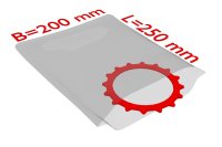 PE-Flachbeutel, 200 x 250 mm, 50 &micro;, transparent
