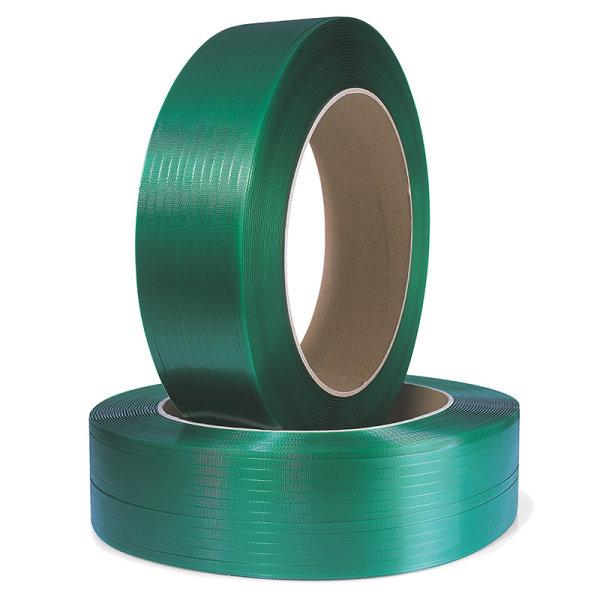 Polyester-/ PET-Umreifungsband, 19x0,8mmx1200lfm, Kern 406 mm, gepr&auml;gt, gr&uuml;n