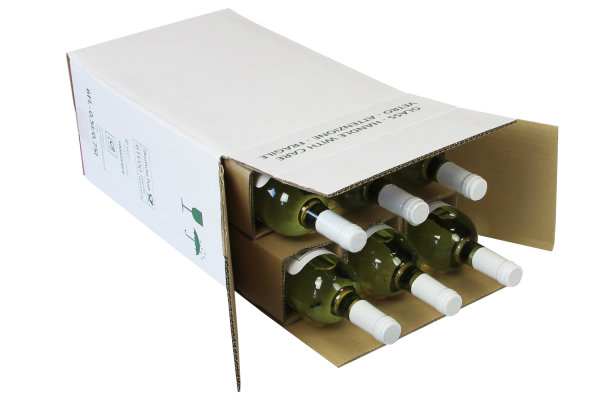 PTZ-Flaschenkartons, 275 x 180 x 395 mm ( L x B x H ), wei&szlig;