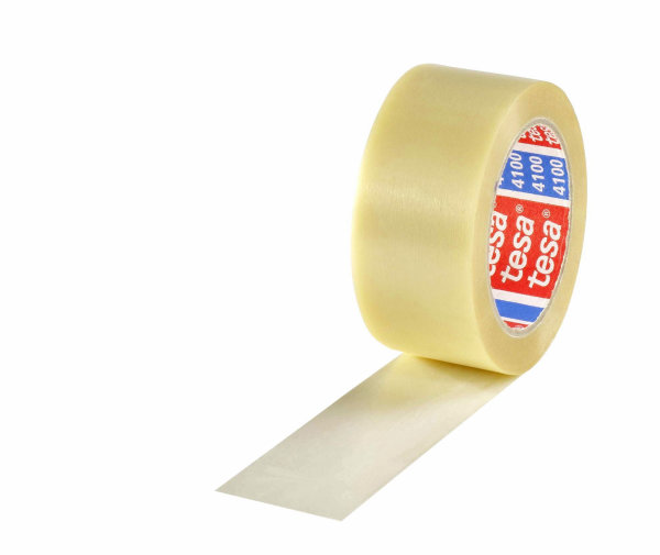 tesa 4100, PVC-Packband, gepr&auml;gt, transparent