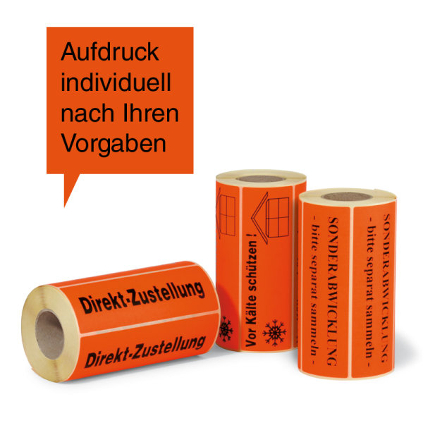 Warnetiketten, indivduell bedruckt, 150 x 48 mm