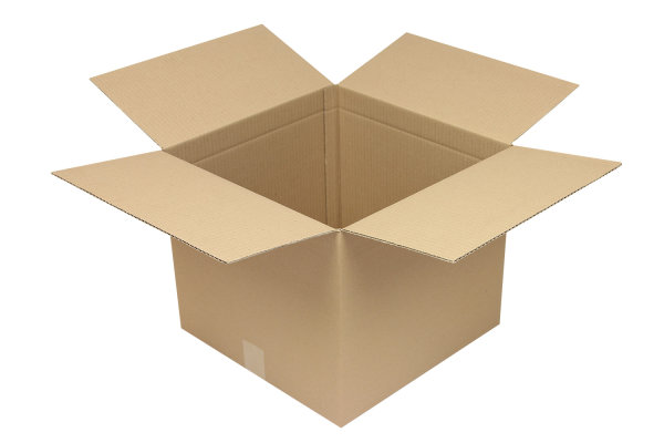 Wellpapp-Faltkarton 1-wellig, 390 x 390 x 340 mm, Qualit&auml;t 1.20 C, braun