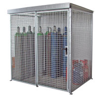Gasflaschen-Container GFC-M2/D, feuerverzinkt, 2100x1500x2160 mm