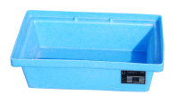 GREEN-LINE PE-Auffangwanne für Paletten KWP-P 20, aus robustem Polyethylen, Blau, 595x395x170 mm