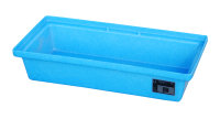 GREEN-LINE PE-Auffangwanne für Paletten KWP-P 30, aus robustem Polyethylen, Blau, 800x400x170 mm