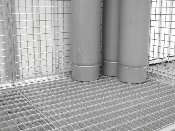 Gitterrostboden f&uuml;r Gasflaschencontainer GFC-M2, feuerverzinkt, 2100x1570x70 mm