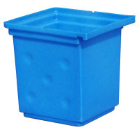 Vorsatzbehälter VB 2, aus robustem Polyethylen, Ausführung in blau, 530x520x530 mm