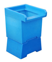 Vorsatzbehälter VB 1, aus robustem Polyethylen, Ausführung in blau, 525x545x835 mm