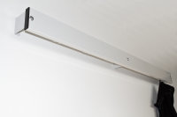 Hakenleiste Aluminium/Stahl, lichtgrau, LxBxH cm: 200x37,5x165