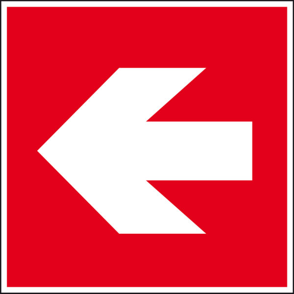 Brandschutzschild &quot;Richtungsangabe links/rechts&quot;