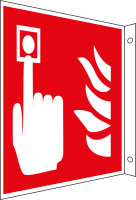 Brandschutz-Fahnenschild &quot;Brandmeldetelefon&quot;