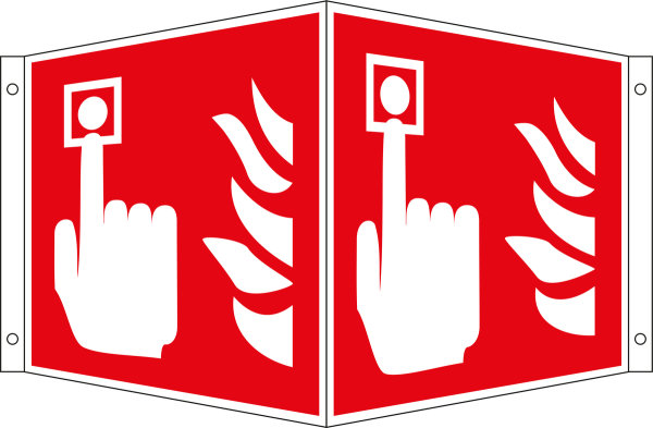 Brandschutz-Winkelschild &quot;Brandmeldetelefon&quot;