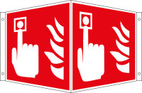 Brandschutz-Winkelschild &quot;Brandmeldetelefon&quot;