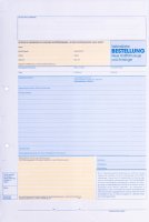Formular Verbindliche Bestellung für ein neues Kfz, DIN A4, selbstdurchschreibend, 3-fach, Mehrfarbig, Verpackungseinheit: 1 BLK/25