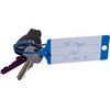 Schlüsselanhänger "Fix", ohne Beschriftung, flache und schmale Schlaufe, mit Steckverschluss, in praktischer Spenderbox, 210 x 35 mm, Blau, Verpackungseinheit: 1 P/100