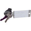 Schlüsselanhänger "Fix", ohne Beschriftung, flache und schmale Schlaufe, mit Steckverschluss, in praktischer Spenderbox, 210 x 35 mm, Hellgrau, Hellgrau, Verpackungseinheit: 1 P/100