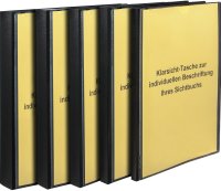 Sichtbücher mit Vordertasche, DIN A4, Schwarz, Hüllen 60, Rückenbreite 35 mm, Verpackungseinheit: 1 STK
