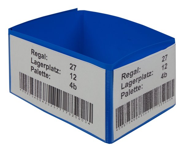 Kennzeichnungstasche f&uuml;r Palettenf&uuml;&szlig;e, mit Klettverschluss, Blau, Verpackungseinheit: 10 STK