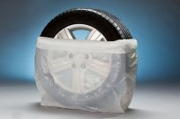 Reifensäcke, perforiert auf Rolle, aus MDPE, Materialstärke 250um, Maße 70 x 110 x 40 cm, Verpackungseinheit: 1 ROL/100