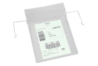 Drahtb&uuml;gel-Sichttasche, ohne Klappe, zur Anbringung an Gitterboxen, Transportkisten, Kartons, Kunststoffk&auml;sten etc., Ma&szlig;e (BxH) 195 x 135 mm, Format f&uuml;r DIN A6, Ausrichtung quer, Verpackungseinheit: 10 STK