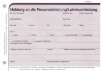 Arbeits-Ausfall-Meldung, selbstdurchschreibend, Format DIN A6, Verpackungseinheit: 1 BLK/50