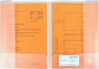 Präsentationsmappe, DIN A4, aus PP, 2x 2 Seitenlaschen, auch für gefaltete DIN A3 Dokumente geeignet, Transparent, Verpackungseinheit: 30 STK
