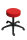 Hocker - Rollhocker mit Kunstledersitz - verschiedene Farben, gepolstert, Sitzdurchmesser: 360 mm, Sitzh&ouml;he: 500 - 690 mm, Fu&szlig;kreuz: Kunststoff, Rollen