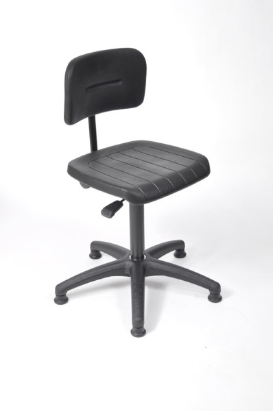 Arbeitsstuhl - Drehstuhl - verschiedene Farben / Materialien, Kunststoff-Fu&szlig;kreuz schwarz, Bodengleiter oder Rollen, verstellbar