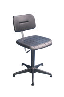 ESD Drehstuhl - Sitz und Rückenlehne - verschiedene Farben / Materialien, Verstellbar, Sitzhöhenoption, Stahl-Fußkreuz, Bodengleiter oder Rollen