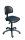 Arbeitsstuhl - Drehstuhl Sitz und R&uuml;cken Kunstleder schwarz (klein), Kunststoff-Fu&szlig;kreuz schwarz, Doppelrollen, Sitzh&ouml;he 480-670 mm, verstellbar