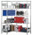 Stecksystem Eckregal verzinkt - 2500x1000x400 mm, 12 B&ouml;den 150 kg