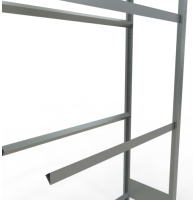 Reifenanbauregal 2000x1300x400 mm - 3 Eb. &aacute; 1300 mm, Rahmen montiert