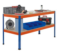 Z1 Werktisch blau/orange - 990 x 2450 x 773 mm