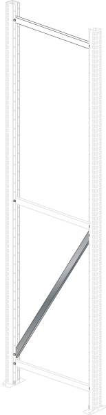 Diagonale 990 mm f&uuml;r Multifunk- - tionsst&uuml;tze, Tiefe 600 mm, verz.